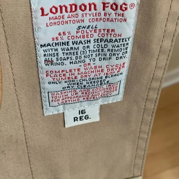 Vintage London Fog Weatherware Woman’s Sz 16R Removable Lining - Picture 9 of 11